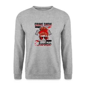True Crime - Unisex Sweatshirt - salt & pepper - Front - Alina (178cm) & Michal (187cm)