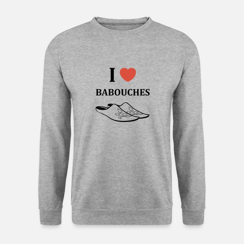 Hausschuhe Humor - Unisex Pullover - Weißgrau meliert