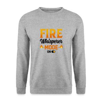 Bâton de feu Danse du feu Danseur de feu Danseur de feu - Sweat-shirt Unisexe - gris chiné - Devant - Alina (178cm) & Michal (187cm)