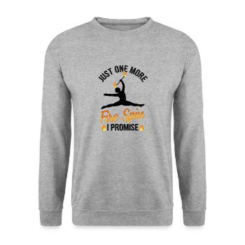 Bâton de feu Danse du feu Danseur de feu Danseur de feu - Sweat-shirt Unisexe - gris chiné - Devant - Alina (178cm) & Michal (187cm)