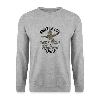 Canard colvert - Sweat-shirt Unisexe - gris chiné - Devant - Alina (178cm) & Michal (187cm)