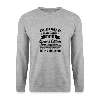 Vintage 1994 Vintage Birthday Gift - Unisex Sweatshirt - salt & pepper - Front - Alina (178cm) & Michal (187cm)