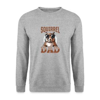 Funny Squirrel Animal Squirrel Dad - Unisex Sweatshirt - salt & pepper - Front - Alina (178cm) & Michal (187cm)