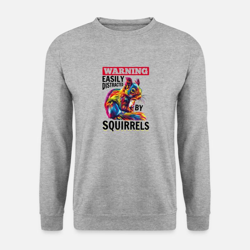 Funny Squirrel Animal Warning - Unisex Sweatshirt - salt & pepper