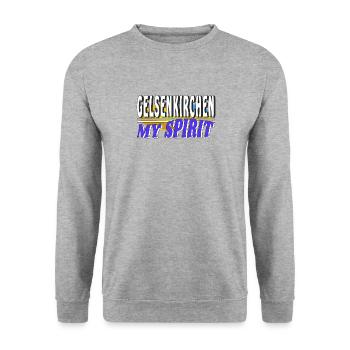 GELSENKIRCHEN MON - Sweat-shirt Unisexe - gris chiné - Devant - Alina (178cm) & Michal (187cm)
