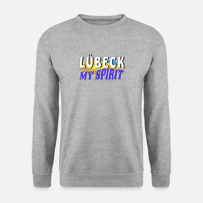 LÜBECK MY SPIRIT - Unisex Pullover - Weißgrau meliert