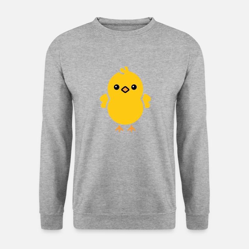 Küken - Unisex Pullover - Weißgrau meliert