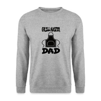 Grillmaster Dad BBQ Grill Grill Grill Barbecue Fumoir - Sweat-shirt Unisexe - gris chiné - Devant - Alina (178cm) & Michal (187cm)