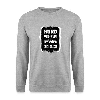 Comportement du chien cadeau d’anniversaire Noël - Sweat-shirt Unisexe - gris chiné - Devant - Alina (178cm) & Michal (187cm)