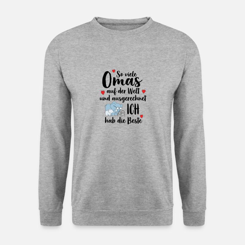 So Viele Omas Ich Hab Die Beste Beste Oma - Unisex Pullover - Weißgrau meliert