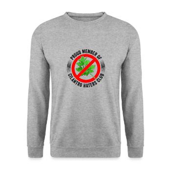 Anti Koriander - Unisex Pullover - Weißgrau meliert - Vorne - Alina (178cm) & Michal (187cm)