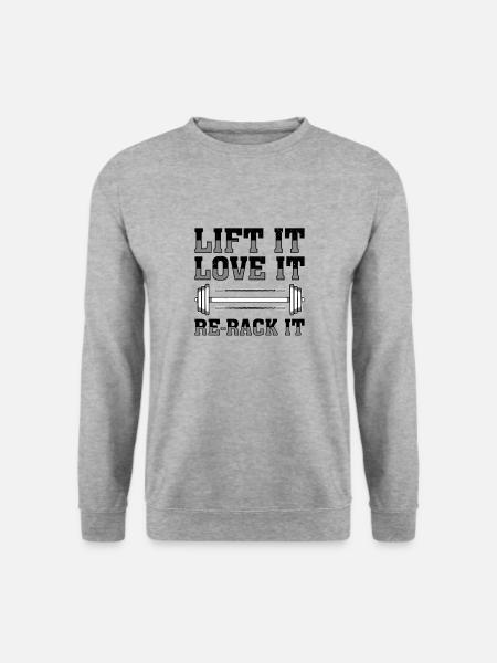 Gym Etiquette und Hygiene Leitfaden - Unisex Pullover - Weißgrau meliert