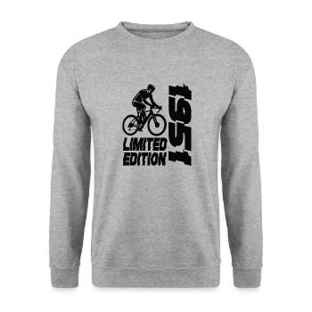 Édition limitée 1951 Bicyclette en édition limitée - Sweat-shirt Unisexe - gris chiné - Devant - Alina (178cm) & Michal (187cm)