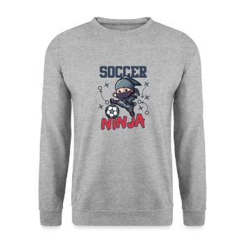 Soccer Ninja - Unisex Sweatshirt - salt & pepper - Front - Alina (178cm) & Michal (187cm)