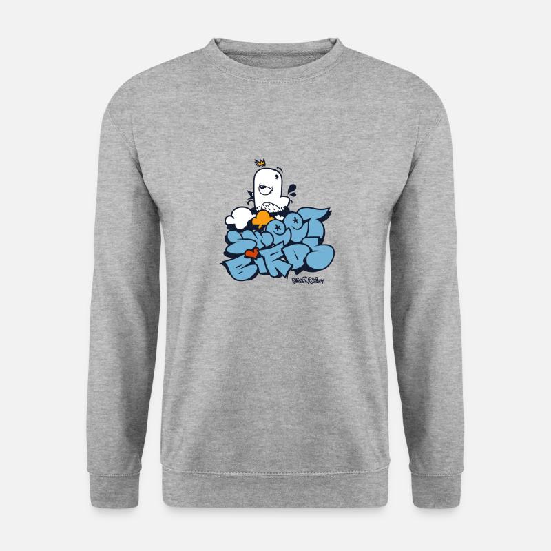 sweet birds - Unisex Pullover - Weißgrau meliert