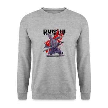 Bunshi The Blade - Unisex Sweatshirt - salt & pepper - Front - Alina (178cm) & Michal (187cm)
