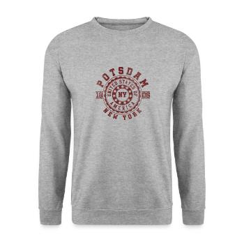 Potsdam NY | New York Travel & Souvenir Gift - Unisex Sweatshirt - salt & pepper - Front - Alina (178cm) & Michal (187cm)