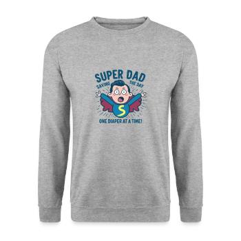 FATHER'S DAY - Unisex Sweatshirt - salt & pepper - Front - Alina (178cm) & Michal (187cm)