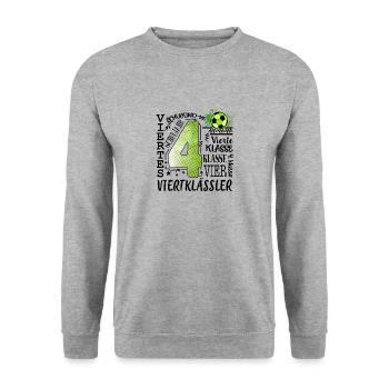 Football de 4e année - Sweat-shirt Unisexe - gris chiné - Devant - Alina (178cm) & Michal (187cm)