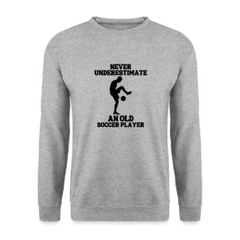 Soccer Team Soccer Design Soccer Player - Unisex Sweatshirt - salt & pepper - Front - Alina (178cm) & Michal (187cm)