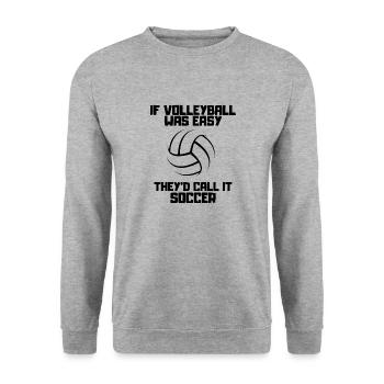 Volley-ball cadeau Volley-ball joueur de beach-volley - Sweat-shirt Unisexe - gris chiné - Devant - Alina (178cm) & Michal (187cm)