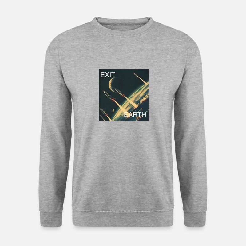 Exit Earth - Unisex Pullover - Weißgrau meliert