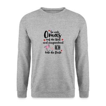 Best Grandma So Many Grandmas I Have The Best - Unisex Sweatshirt - salt & pepper - Front - Alina (178cm) & Michal (187cm)