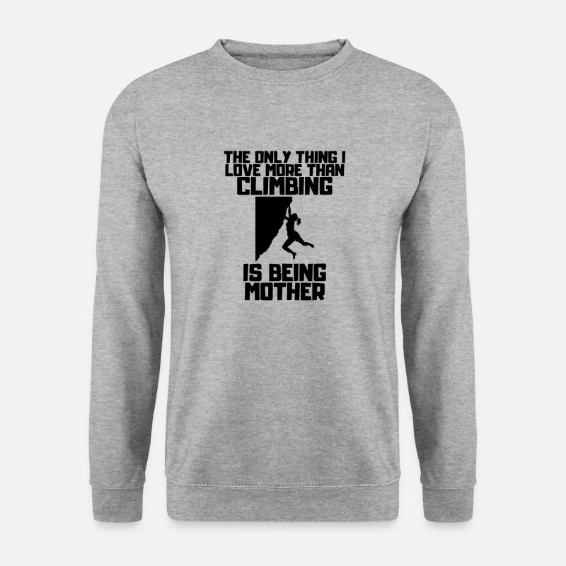 Kletterer Bergklettern Bergsteigen Berg Klettern - Unisex Pullover - Weißgrau meliert