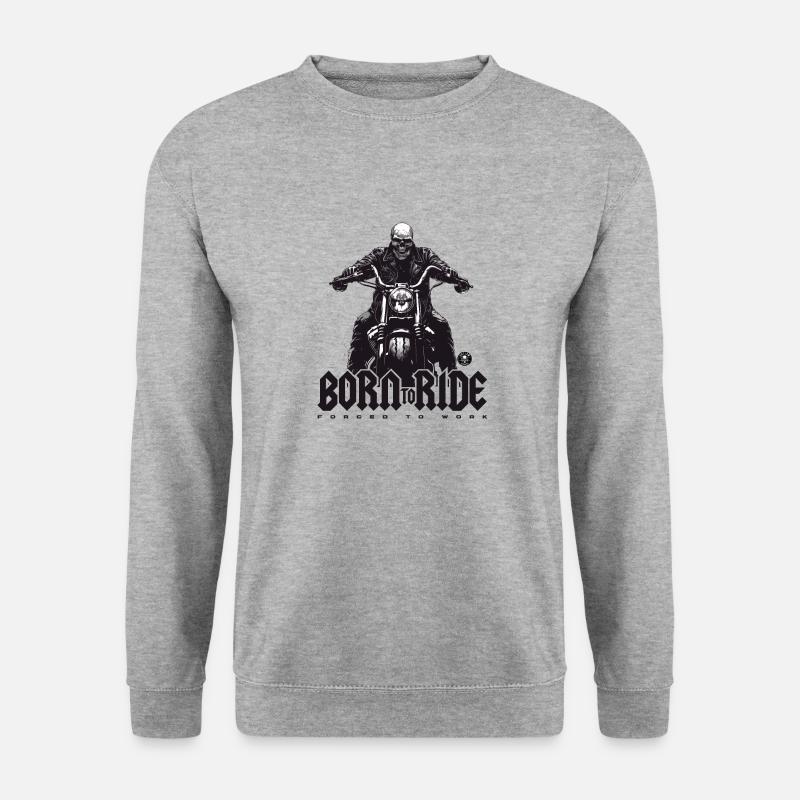 Geboren, um zu fahren - Unisex Pullover - Weißgrau meliert