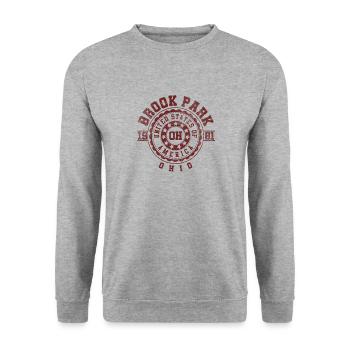 Brook Park OH | Ohio Souvenir & Gift - Unisex Sweatshirt - salt & pepper - Front - Alina (178cm) & Michal (187cm)