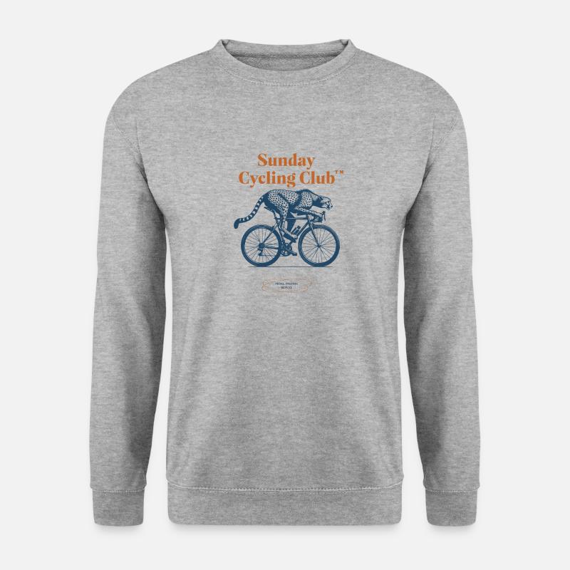 Sunday Cycling Club Gepard - Unisex Pullover - Weißgrau meliert