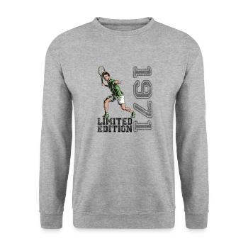 Édition limitée 1971 Édition limitée Tennis - Sweat-shirt Unisexe - gris chiné - Devant - Alina (178cm) & Michal (187cm)