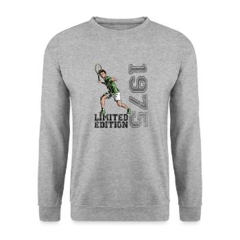 Édition limitée 1975 Édition limitée Tennis - Sweat-shirt Unisexe - gris chiné - Devant - Alina (178cm) & Michal (187cm)