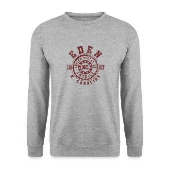 Eden NC | North Carolina Travel Gift - Unisex Sweatshirt - salt & pepper - Front - Alina (178cm) & Michal (187cm)