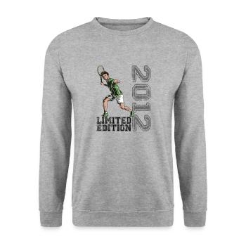Limited Edition 2012 Limited Edition Tennis - Unisex Pullover - Weißgrau meliert - Vorne - Alina (178cm) & Michal (187cm)