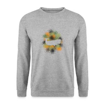 Pottwal Ocean Schützer - Unisex Pullover - Weißgrau meliert - Vorne - Alina (178cm) & Michal (187cm)
