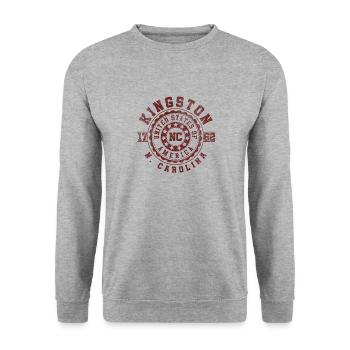 Kingston, Caroline du Nord | Cadeau de voyage en Caroline du Nord - Sweat-shirt Unisexe - gris chiné - Devant - Alina (178cm) & Michal (187cm)