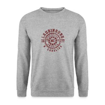Laurinburg, Caroline du Nord | Cadeau de voyage en Caroline du Nord - Sweat-shirt Unisexe - gris chiné - Devant - Alina (178cm) & Michal (187cm)