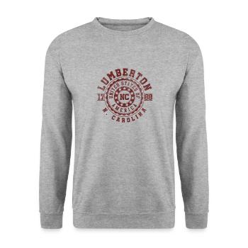 Lumberton, Caroline du Nord | Cadeau de voyage en Caroline du Nord - Sweat-shirt Unisexe - gris chiné - Devant - Alina (178cm) & Michal (187cm)