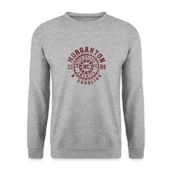 Morganton, Caroline du Nord | Cadeau de voyage en Caroline du Nord - Sweat-shirt Unisexe - gris chiné - Devant - Alina (178cm) & Michal (187cm)