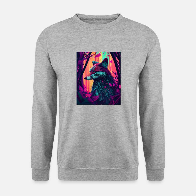 Funky Forest Fox - Unisex Sweatshirt - salt & pepper