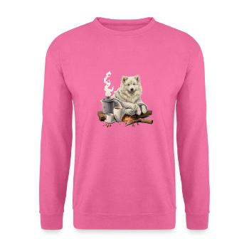 Eskimo Dog Cottagecore Fireside Coziness Hommes - Sweat-shirt Unisexe - rose - Devant