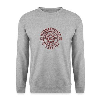 Murraysville NC | North Carolina Travel Gift - Unisex Sweatshirt - salt & pepper - Front - Alina (178cm) & Michal (187cm)