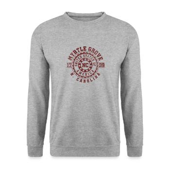 Myrtle Grove, NC | North Carolina Travel Gift - Unisex Sweatshirt - salt & pepper - Front - Alina (178cm) & Michal (187cm)