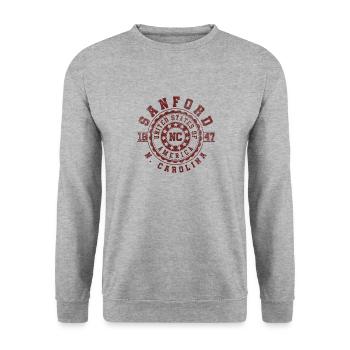 Sanford NC | North Carolina Reise Geschenk - Unisex Pullover - Weißgrau meliert - Vorne - Alina (178cm) & Michal (187cm)