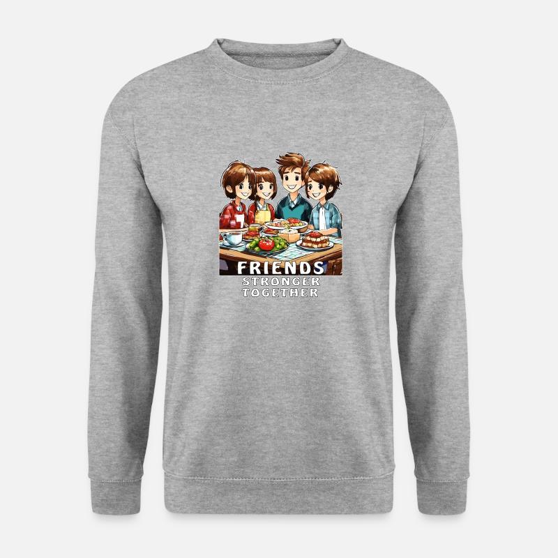 FREUNDE STRONGER TOGETHER - Unisex Pullover - Weißgrau meliert