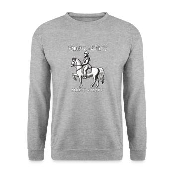 RIDER KNIGHTS JESTERS MAGIC & MORE - Unisex Sweatshirt - salt & pepper - Front - Alina (178cm) & Michal (187cm)