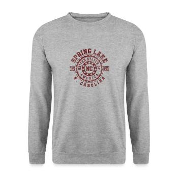 Spring Lake NC | North Carolina Travel Gift - Unisex Sweatshirt - salt & pepper - Front - Alina (178cm) & Michal (187cm)