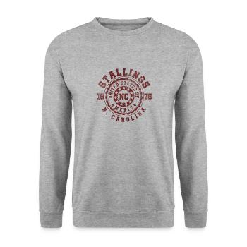 Stallings NC | North Carolina Travel Gift - Unisex Sweatshirt - salt & pepper - Front - Alina (178cm) & Michal (187cm)