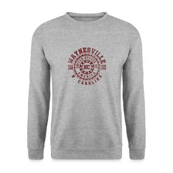 Waynesville NC | North Carolina Travel Gift - Unisex Sweatshirt - salt & pepper - Front - Alina (178cm) & Michal (187cm)